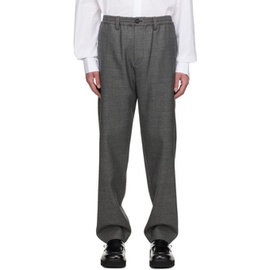마르니 Marni Gray Textured Trousers 222379M191039