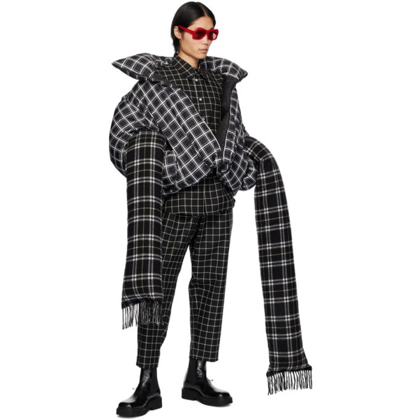 마르니 마르니 Marni Black Check Trousers 232379M191025