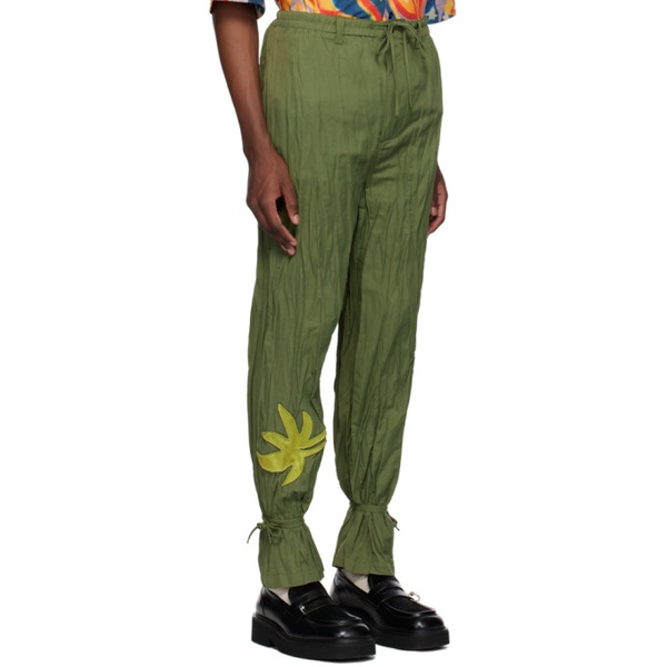 마르니 마르니 Marni Green No Vacancy Inn 에디트 Edition Crinkled Trousers 232379M191000