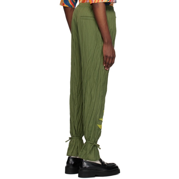 마르니 마르니 Marni Green No Vacancy Inn 에디트 Edition Crinkled Trousers 232379M191000