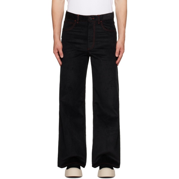 마르니 마르니 Marni Black Contrast Trousers 232379M191017