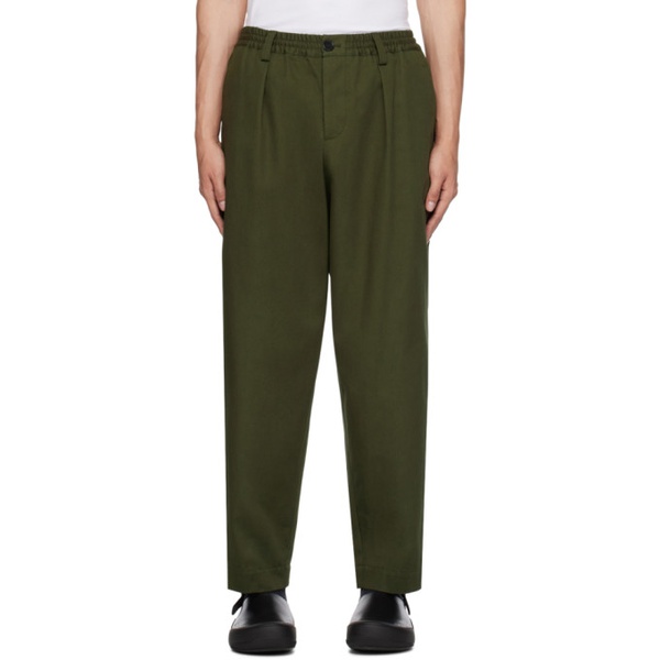 마르니 마르니 Marni Green Cropped Trousers 232379M191019