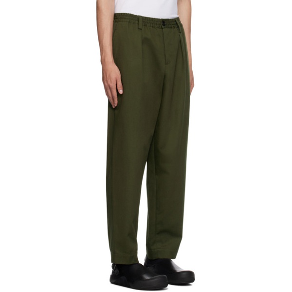 마르니 마르니 Marni Green Cropped Trousers 232379M191019