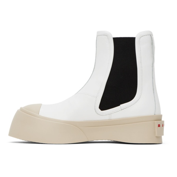 마르니 마르니 Marni White Pablo Chelsea Boots 231379F113004