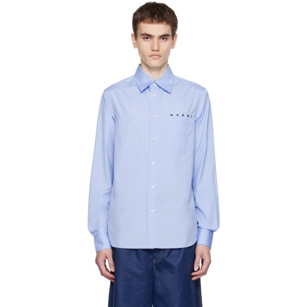 마르니 마르니 Marni Blue Printed Shirt 232379M192022