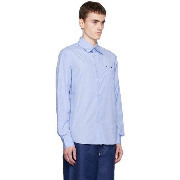 마르니 마르니 Marni Blue Printed Shirt 232379M192022