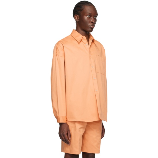 마르니 마르니 Marni Orange Pocket Shirt 231379M192034