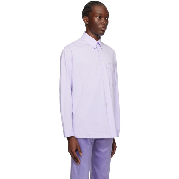 마르니 마르니 Marni Purple Button Shirt 231379M192037