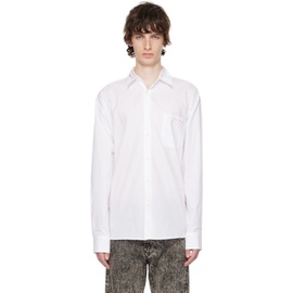마르니 Marni White Yarn Dyed Shirt 222379M192041