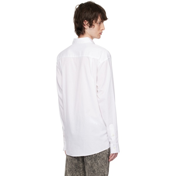 마르니 마르니 Marni White Yarn Dyed Shirt 222379M192041