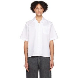 마르니 Marni White Embroidered Shirt 222379M192033
