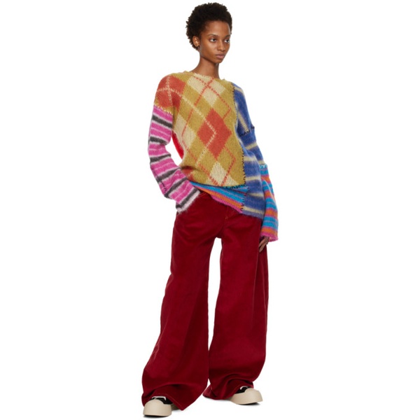마르니 마르니 Marni Multicolor Patchwork Sweater 222379F096016