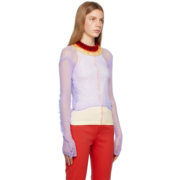 마르니 마르니 Marni Purple Cutout Sweater 231379F096028