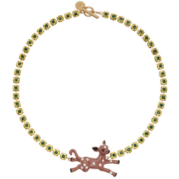 마르니 마르니 Marni Gold Deer Charm Necklace 241379F023009