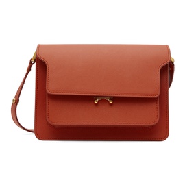 마르니 Marni Red Saffiano Leather Medium Trunk Bag 241379F048020