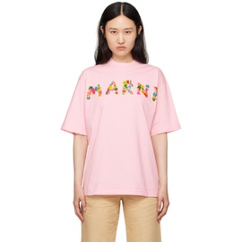 마르니 Marni Pink Bouquet T-Shirt 241379F110030