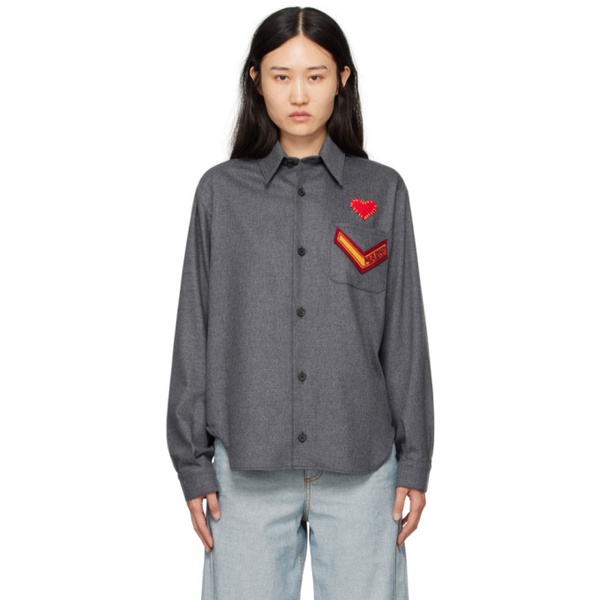 마르니 마르니 Marni Gray Compact Shirt 241379F109011