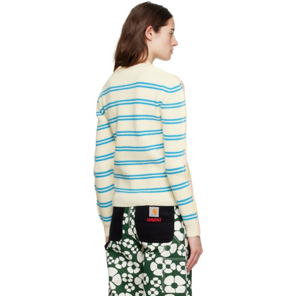 마르니 마르니 Marni Multicolor Contrast Striped Sweater 231379F096008