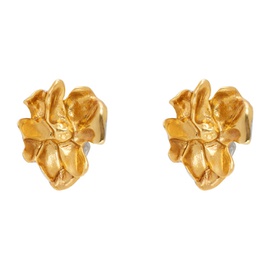 마르니 Marni Gold & Silver Flower Earrings 242379M144008