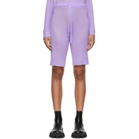 마르케스 알메이다 Marques Almeida SSENSE Exclusive Purple Viscose Shorts 221714F086002