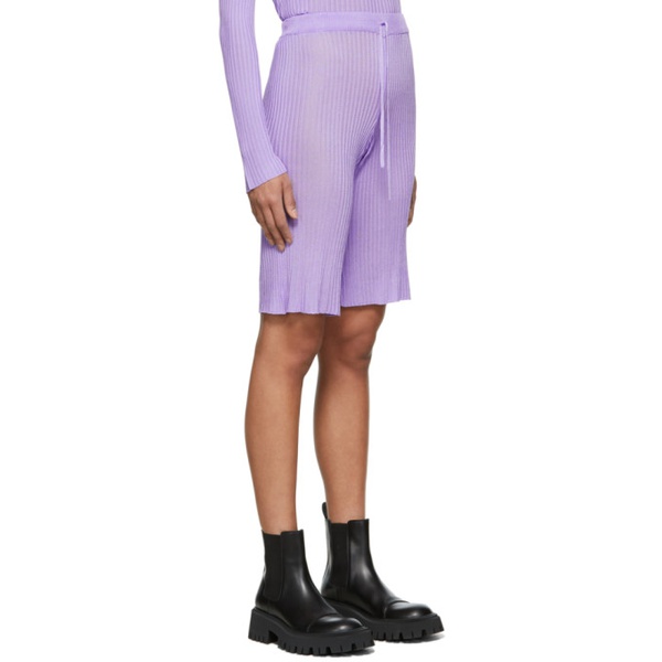  마르케스 알메이다 Marques Almeida SSENSE Exclusive Purple Viscose Shorts 221714F086002