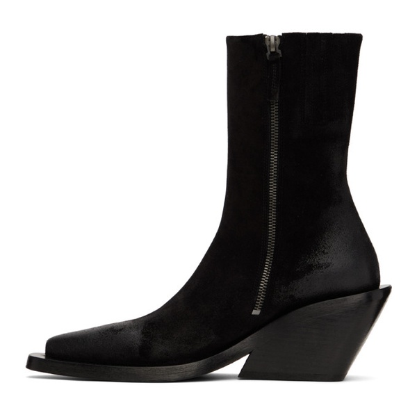  Marsell Black Gessetto Ankle Boots 222349F113034