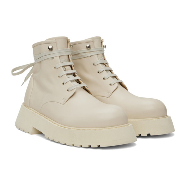  Marsell 오프화이트 Off-White Micarro Lace-Up Ankle Boots 241349M255010
