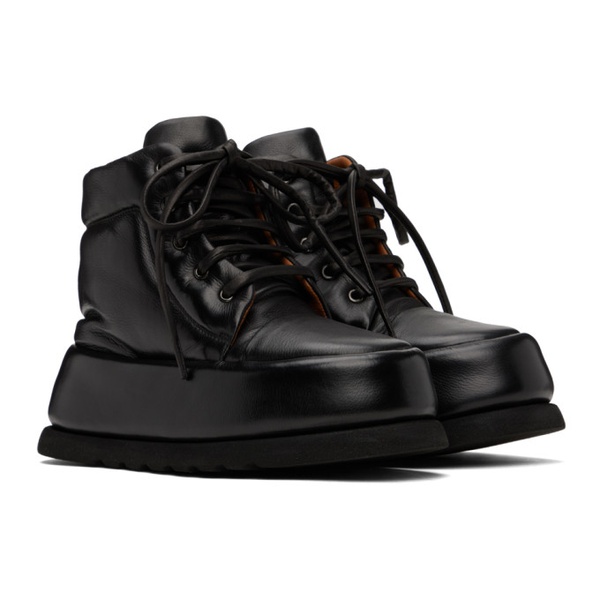  Marsell Black Leather Boots 232349F113041