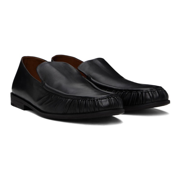  Marsell Black Gathered Loafers 242349M231006