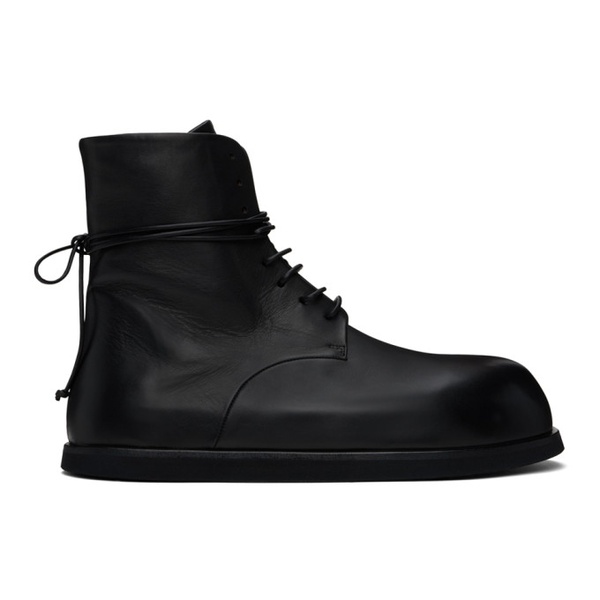  Marsell Black Gigante Lace Up Ankle Boots 242349M255002