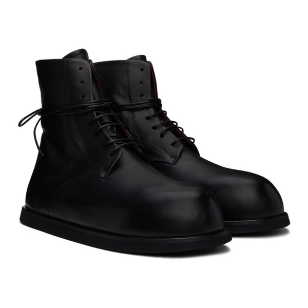  Marsell Black Gigante Lace Up Ankle Boots 242349M255002