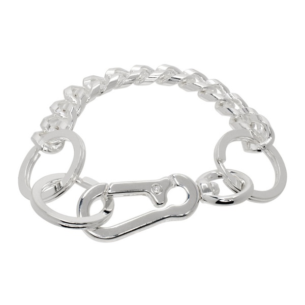  마틴 알리 Martine Ali Silver Curb Chain Bracelet 232153M142003