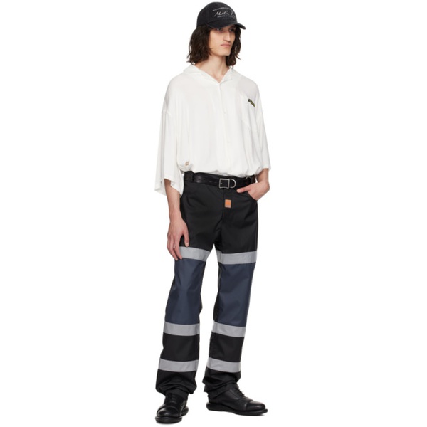  마틴 로즈 Martine Rose Black & Navy Safety Trousers 241892M191001