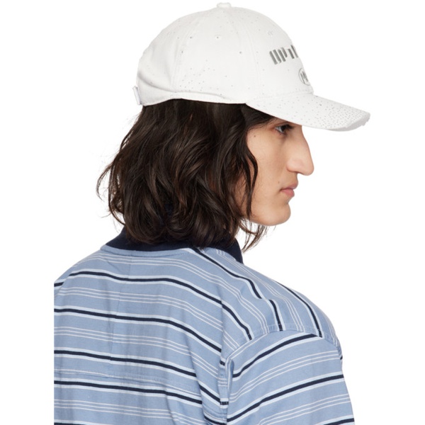  마틴 로즈 Martine Rose White Rolled Back Cap 241892M139000