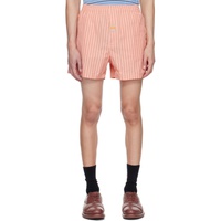 마틴 로즈 Martine Rose Pink & Green Striped Shorts 241892M193002