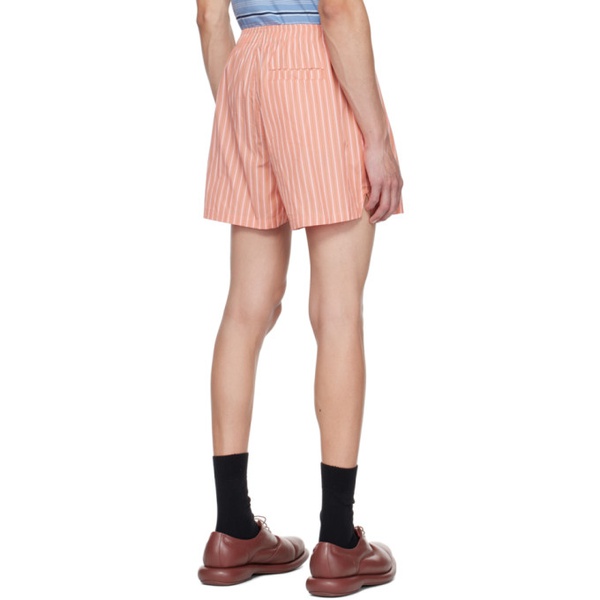  마틴 로즈 Martine Rose Pink & Green Striped Shorts 241892M193002