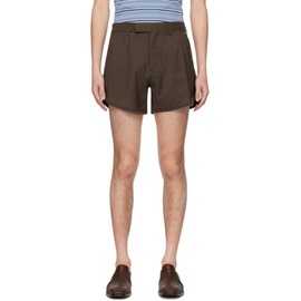 마틴 로즈 Martine Rose Brown Zip-Fly Shorts 241892M193008