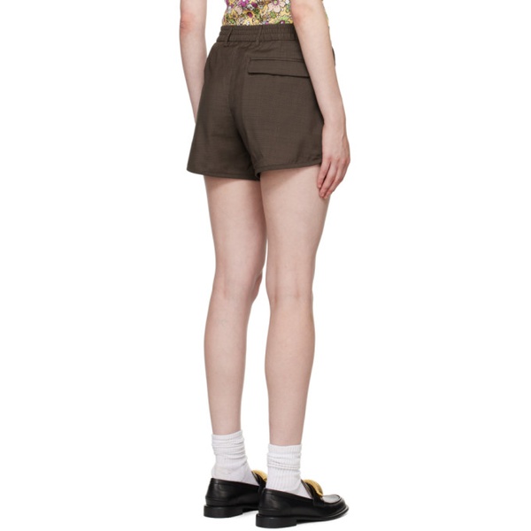  마틴 로즈 Martine Rose Brown Tailored Shorts 241892F088001