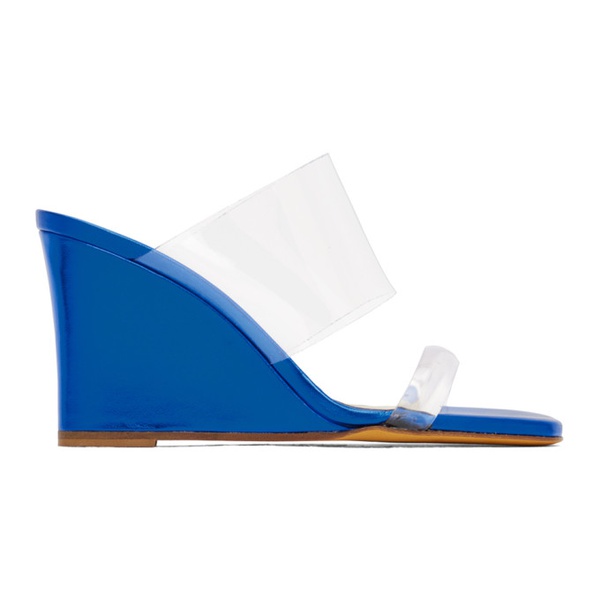  마리암 나르시 자데 Maryam Nassir Zadeh SSENSE Exclusive Blue Olympia Heeled Sandals 232779F125021