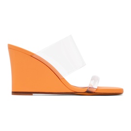 마리암 나르시 자데 Maryam Nassir Zadeh SSENSE Exclusive Orange Olympia Wedge Sandals 241779F125008