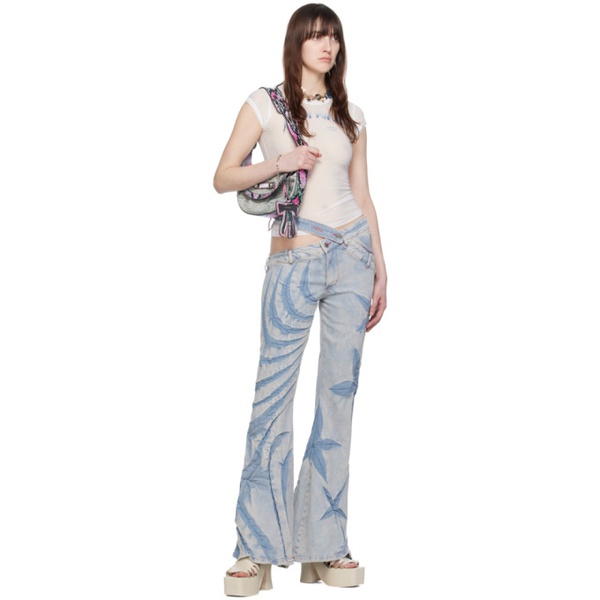  Masha Popova Blue Cutout Jeans 241936F069005