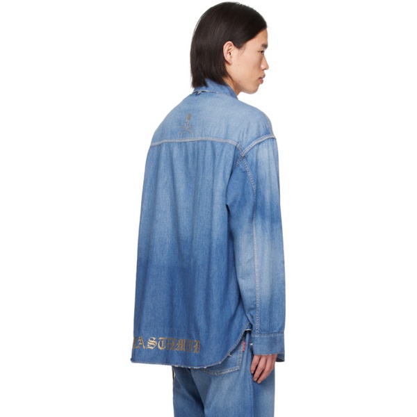  마스터마인드 재팬 Mastermind JAPAN Blue Pintucks Denim Shirt 241563M192005