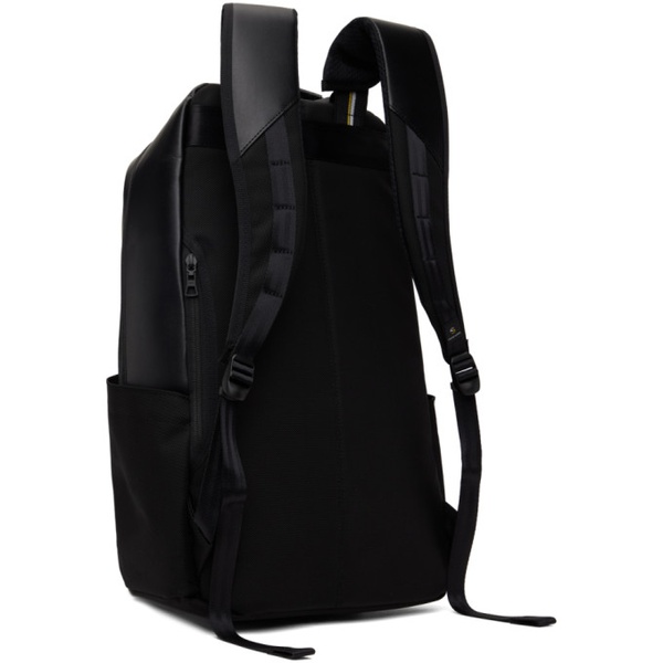  Master-piece Black Slick Leather Backpack 241401M166028