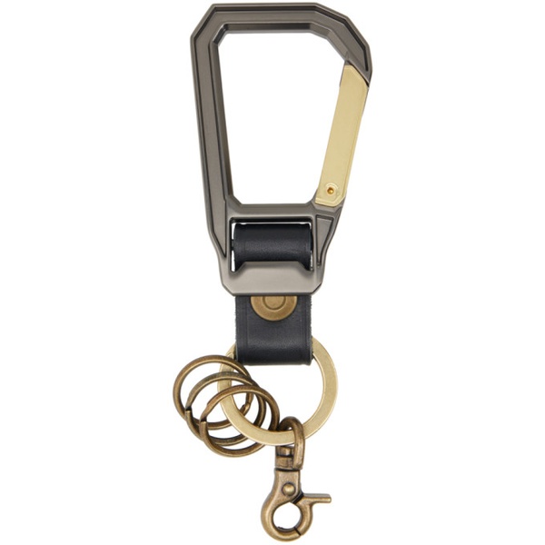  Master-piece Black Carabiner Keychain 241401M148004