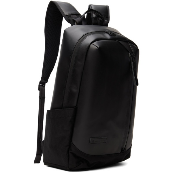  Master-piece Black Slick Leather Backpack 232401M166032