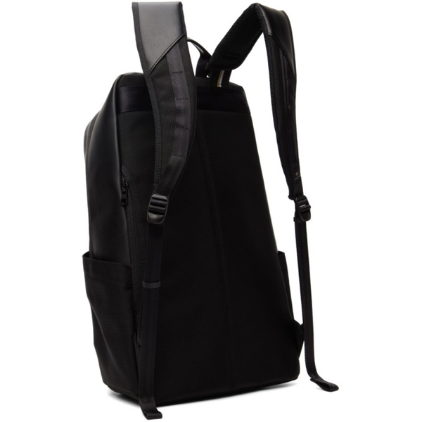 Master-piece Black Slick Leather Backpack 232401M166032