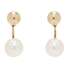 Mateo Gold Ball Pearl Drop Earrings 242245F009010