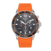 Mathey-Tissot MEN'S Lagoon Chronograph Silicone Black Dial Watch H123CHALO