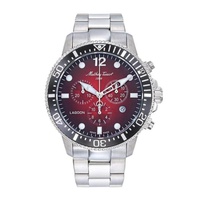 Mathey-Tissot MEN'S Lagoon Chronograph Stainless Steel Red Dial Watch H123CHAR