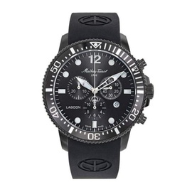 Mathey-Tissot MEN'S Lagoon Chronograph Silicone Black Dial Watch H123CHLNN